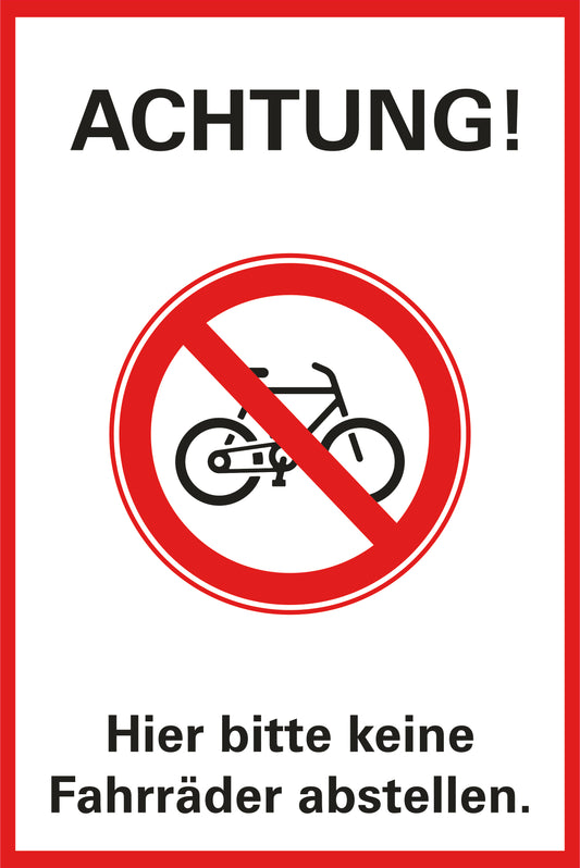 Keine Fahrräder (200mm x 300mm)
