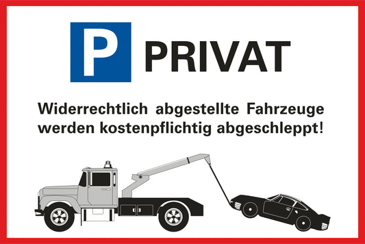 Privatparkplatz (200mm x 300mm)