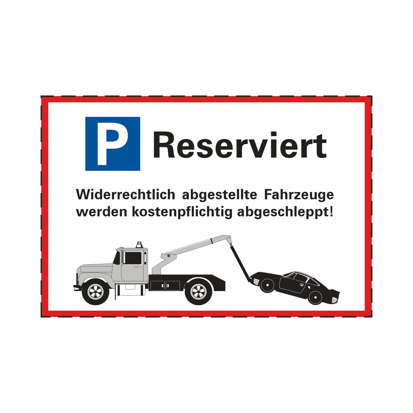 Reservierter Parkplatz (200mm x 300mm)