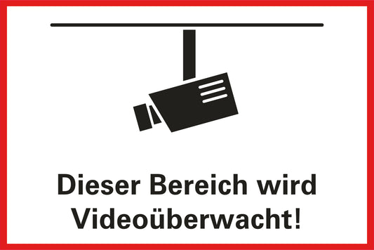 Videoüberwacht (200mm x 300mm)