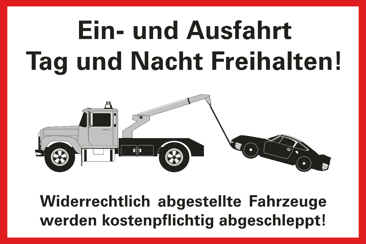 Einfahrt freihalten (200mm x 300mm)